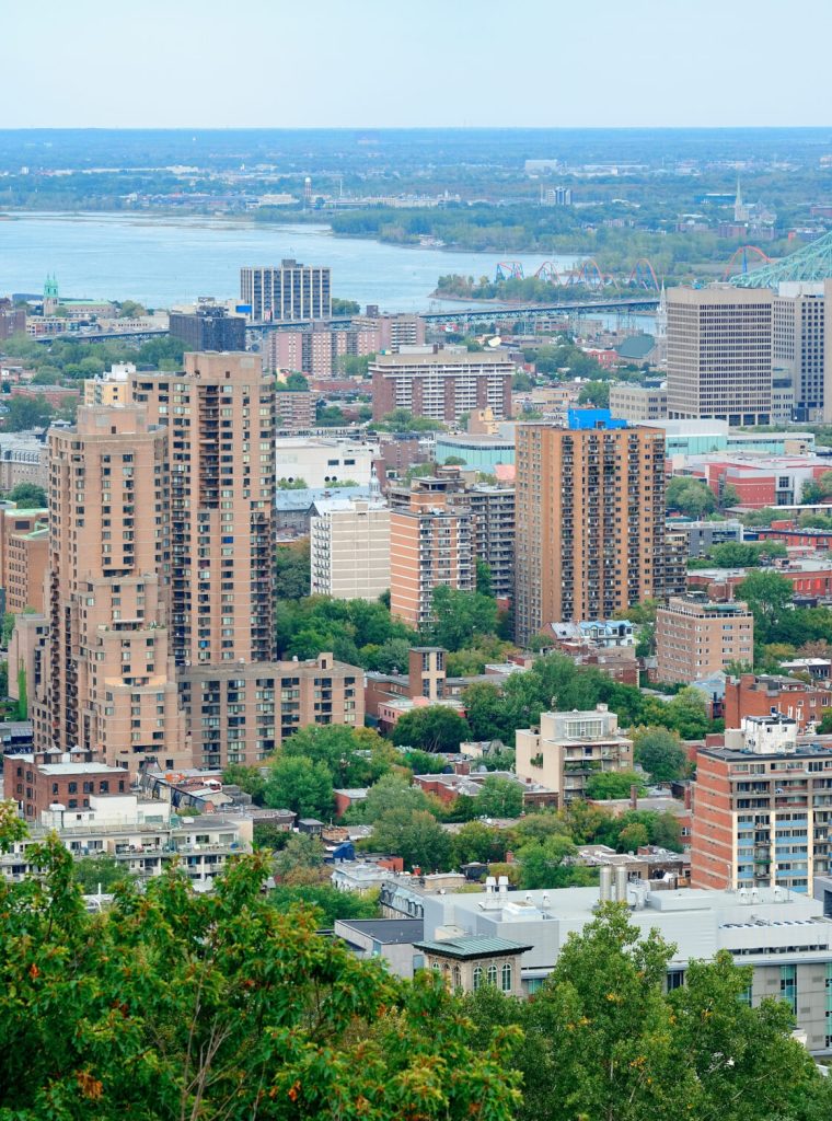 Montreal day view from Mont Royal with city skyline